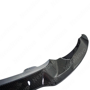 NexaNovo front lip integrated on a black BMW M3