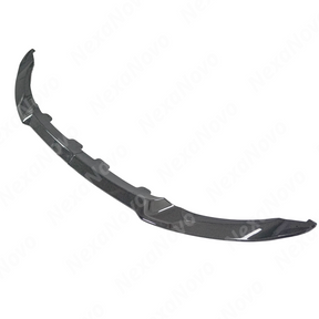 Uninstalled NexaNovo real carbon fiber front splitter, top view