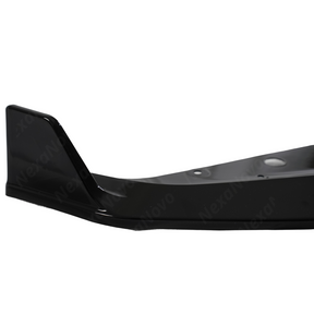 Detailed shot of the UV-resistant high-gloss clear coat on the NexaNovo X1 front lip