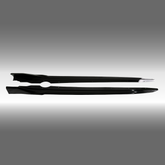 Sharp, clean lines of the NexaNovo gloss black skirts matching BMW's luxury design