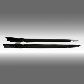 Sharp, clean lines of the NexaNovo gloss black skirts matching BMW's luxury design