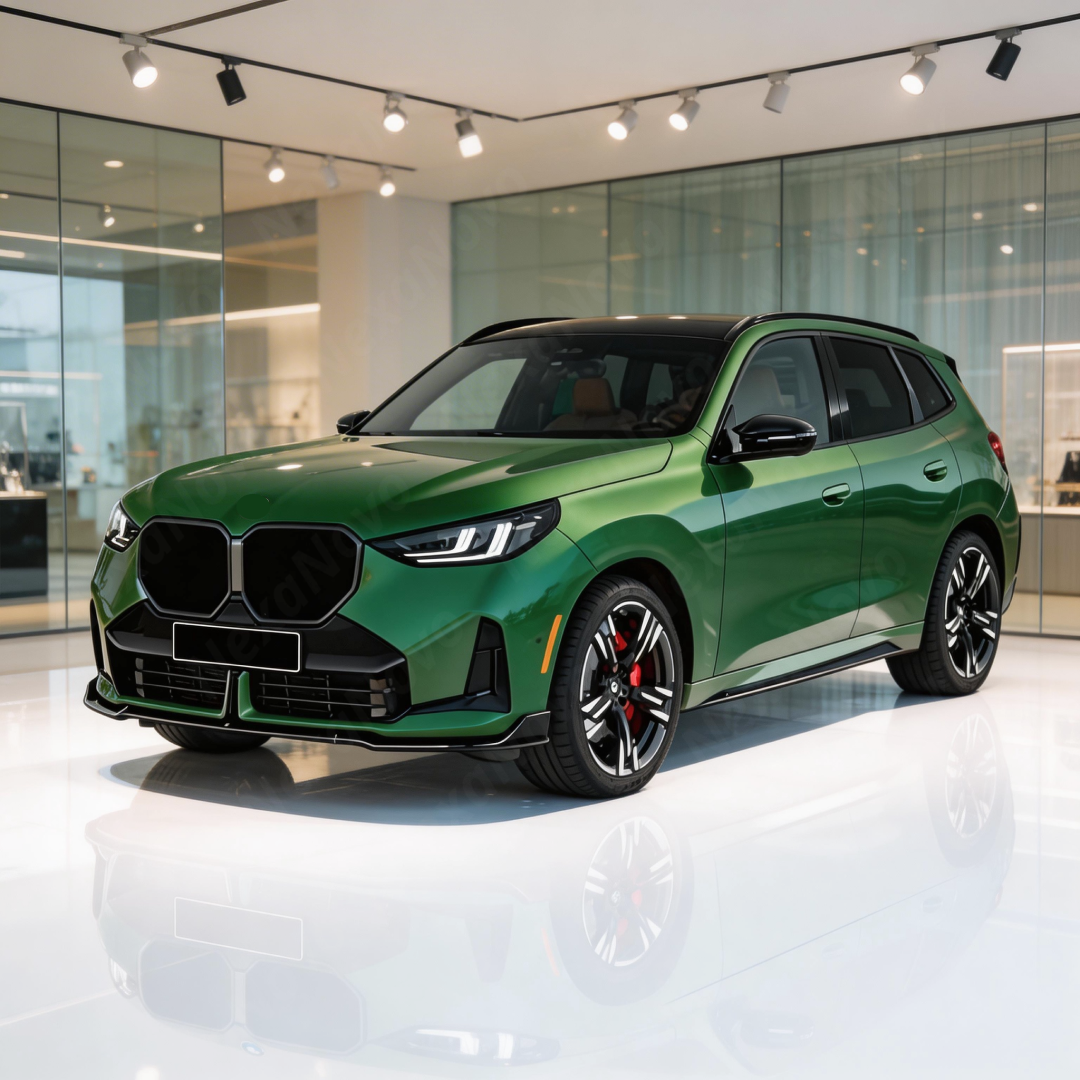 NexaNovo gloss black front splitter lip featured on the latest 2026 BMW X3