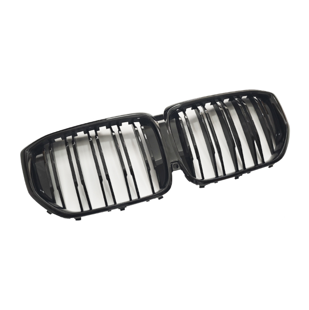 Direct front-facing view of the NexaNovo M-Style double slat grille for 2023-2026 BMW X5