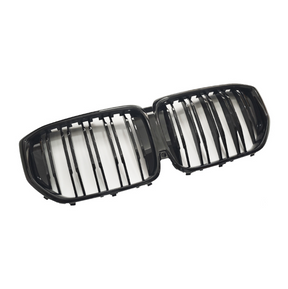 Direct front-facing view of the NexaNovo M-Style double slat grille for 2023-2026 BMW X5