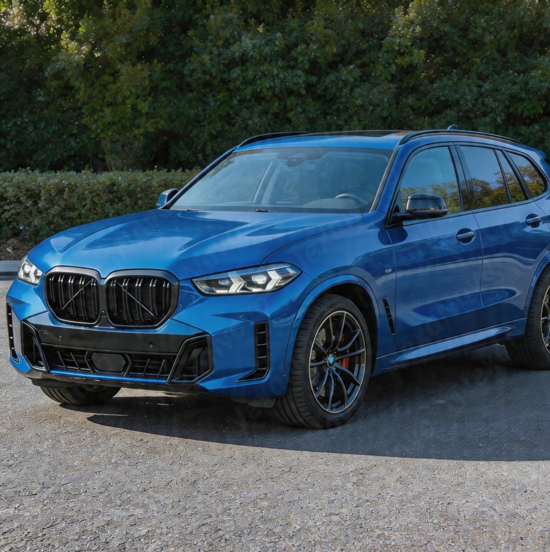 Durable high-impact ABS plastic construction of the NexaNovo BMW X5 performance grille