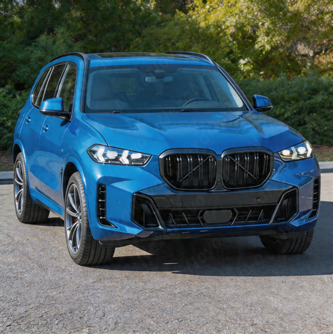 View showing the depth and vertical slat alignment of the NexaNovo X5 double grille