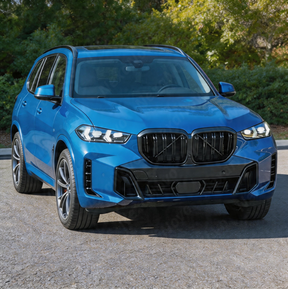 View showing the depth and vertical slat alignment of the NexaNovo X5 double grille