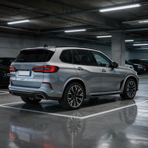 Underside of the NexaNovo X5 skirts showing smooth vacuum-infused carbon finish and mounting points