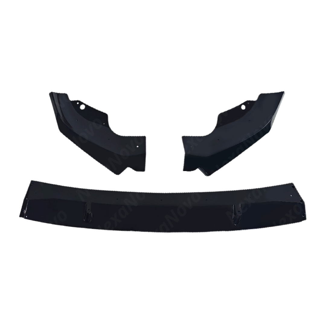 View of the stainless steel screws and adhesive tape included for the NexaNovo X7 front lip