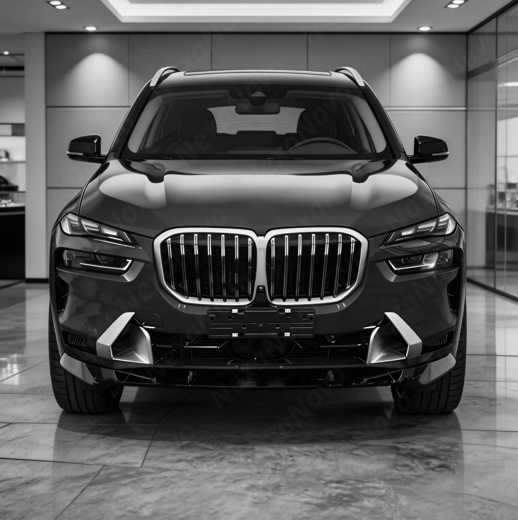 The completed high-performance front-end aesthetic of a BMW X7 G07 with NexaNovo aero components