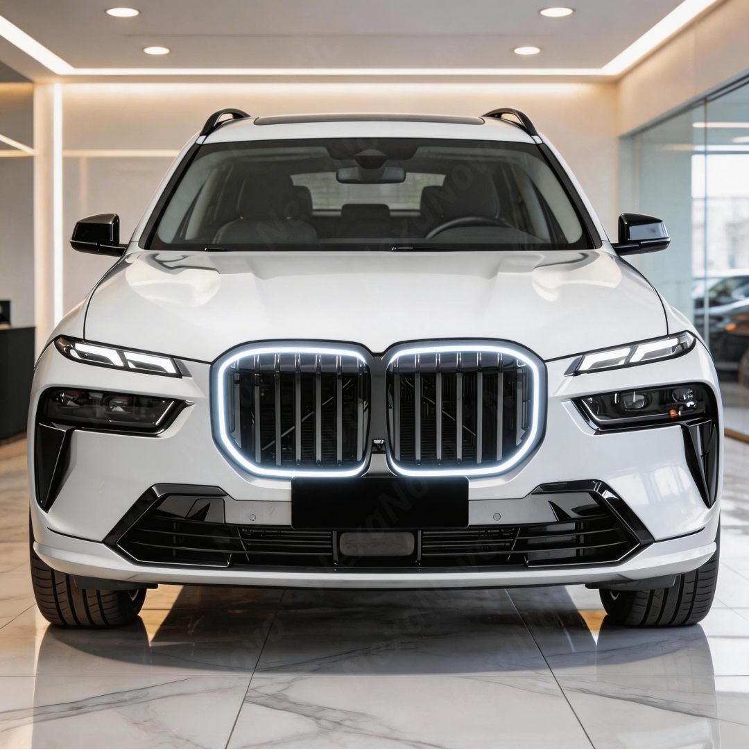 NexaNovo glowing single-piece grille featured on the latest 2026 BMW X7 G07