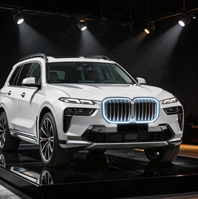 Durable high-impact ABS plastic construction of the NexaNovo BMW X7 performance grille