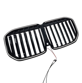 High-intensity LED perimeter glow of the NexaNovo illuminated single grille at night