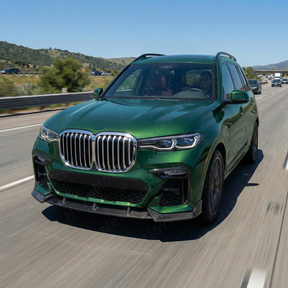 Genuine NexaNovo vacuum-infused real carbon fiber construction for the BMW X7 performance lip