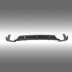 Direct rear view of the NexaNovo authentic double-sided carbon fiber diffuser for 2019-2026 X7