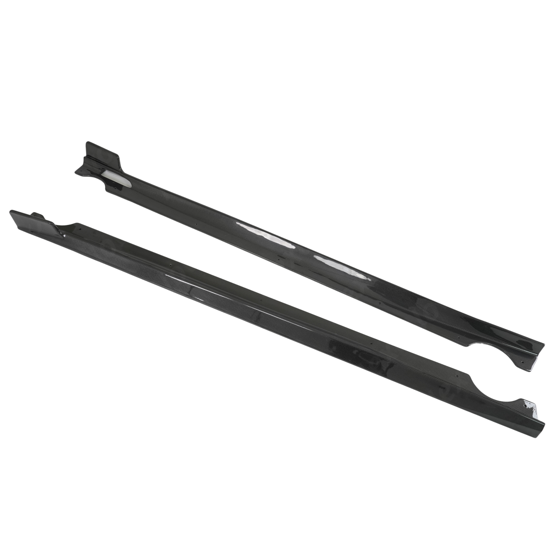 Sharp, clean lines of the NexaNovo double-sided carbon fiber skirts matching the X7's design