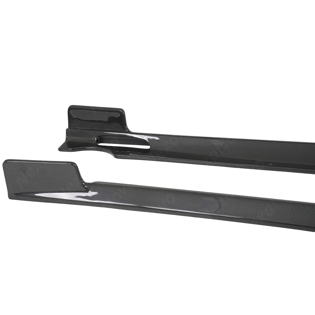 Genuine NexaNovo vacuum-infused real carbon fiber construction for the BMW X7 performance skirts