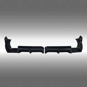 Standalone view of the uninstalled NexaNovo M-Performance style rear bumper diffuser for BMW XM