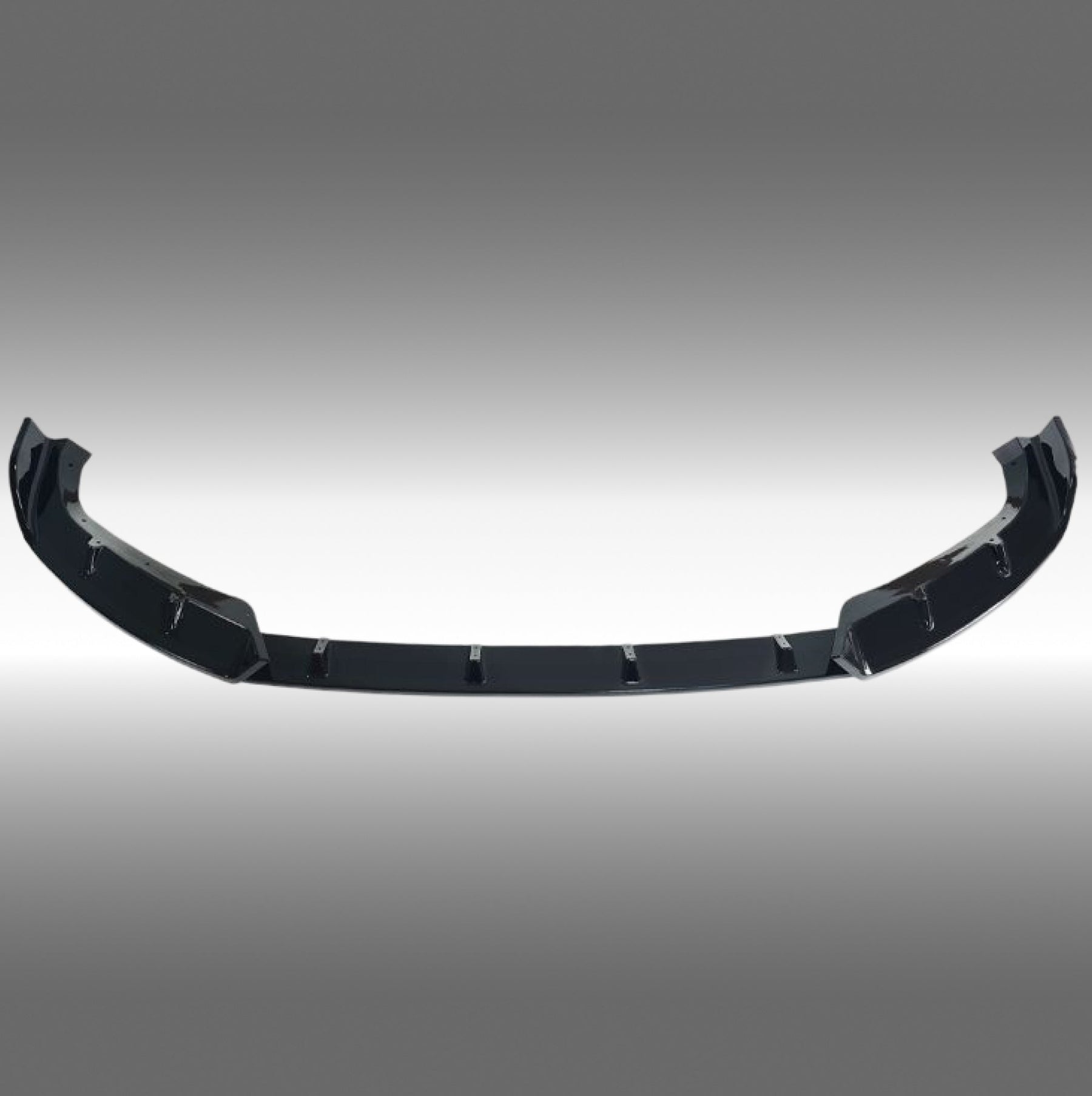 NexaNovo gloss black front bumper lip splitter installed on a 2023 BMW XM G09