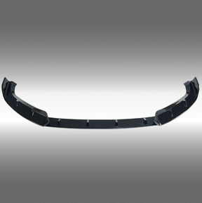 NexaNovo gloss black front bumper lip splitter installed on a 2023 BMW XM G09