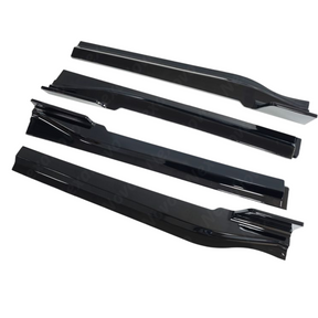 Track-inspired NexaNovo gloss black rocker extensions on a BMW XM hybrid SAV