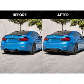 2015-2020 BMW F80 M3 / F82 / F83 M4 - VRS Style Carbon Fiber Diffuser + Undertray