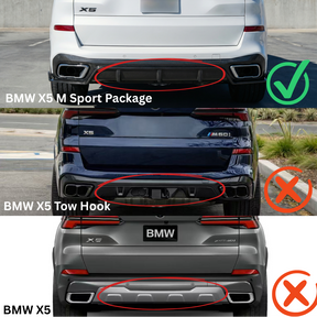 For BMW X5 G05 2019-2026 Double Side Carbon Fiber Rear Bumper Diffuser Lip NexaNovo