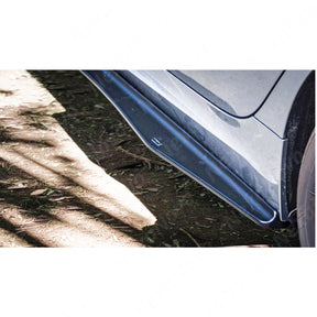 Side body skirt splitter under spoiler for BMW 330e xDrive 19 20 21 22 23 24 25 by NexaNovo.
