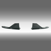 Gloss black corner apron splitters for BMW G23 convertible

