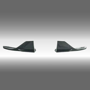 Gloss black corner apron splitters for BMW G23 convertible

