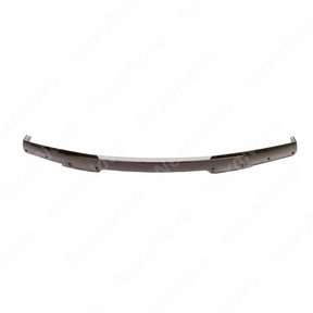 Uninstalled NexaNovo gloss black rear trunk lip spoiler with gurney flap, top view