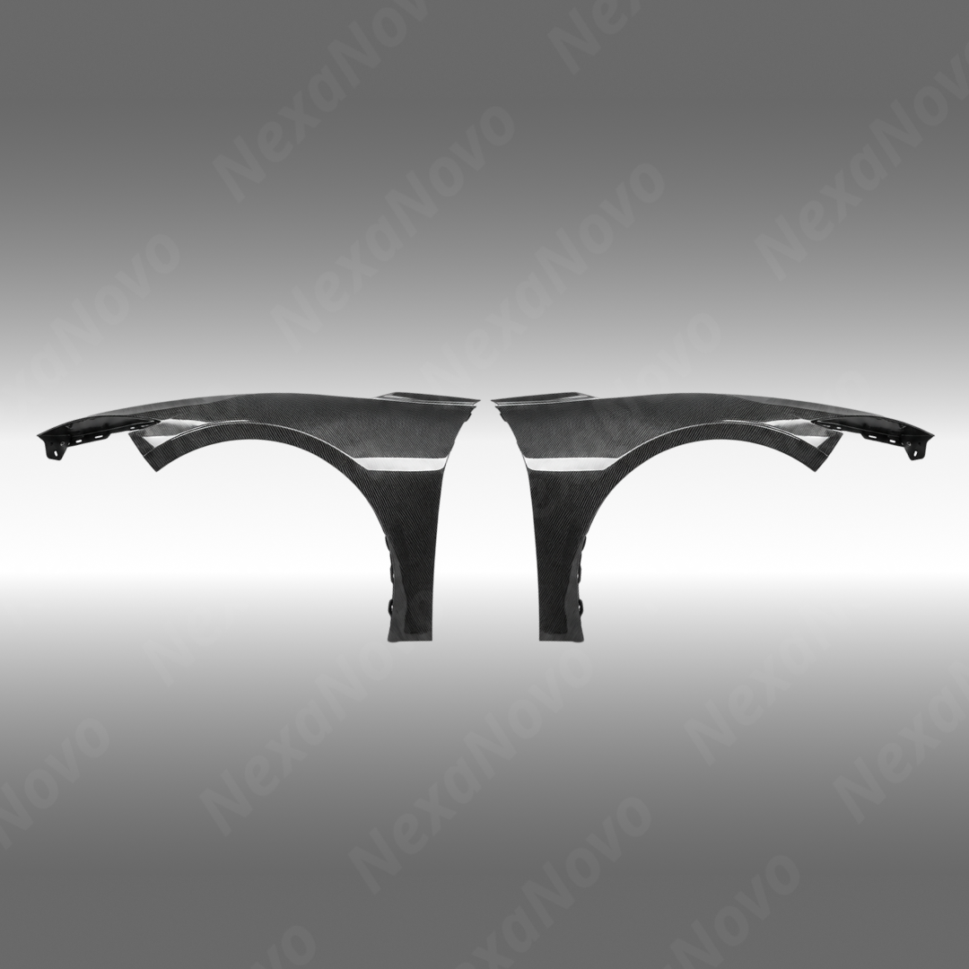 OEM-Style Real Carbon Fiber Front Fenders For Chevrolet Corvette C8 Stingray 2022-2026