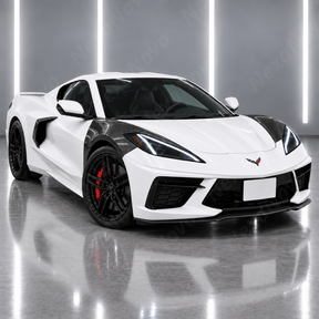 OEM-Style Real Carbon Fiber Front Fenders For Chevrolet Corvette C8 Stingray 2022-2026