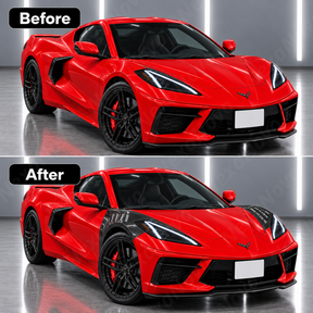 Vented Real Carbon Fiber Front Fenders For Chevrolet Corvette C8 Stingray 2022-2026