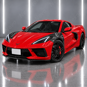 Vented Real Carbon Fiber Front Fenders For Chevrolet Corvette C8 Stingray 2022-2026