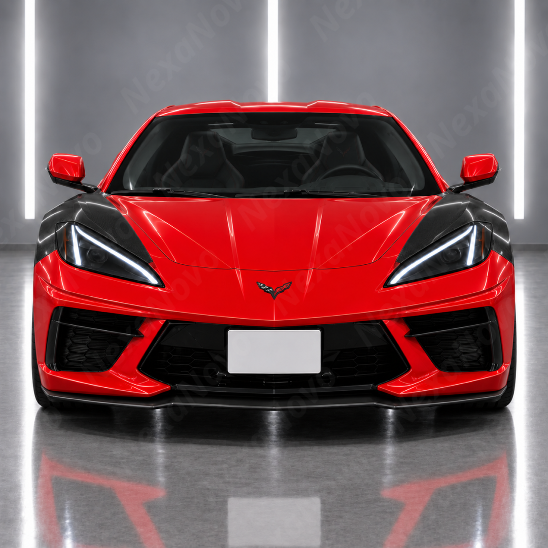 Vented Real Carbon Fiber Front Fenders For Chevrolet Corvette C8 Stingray 2022-2026