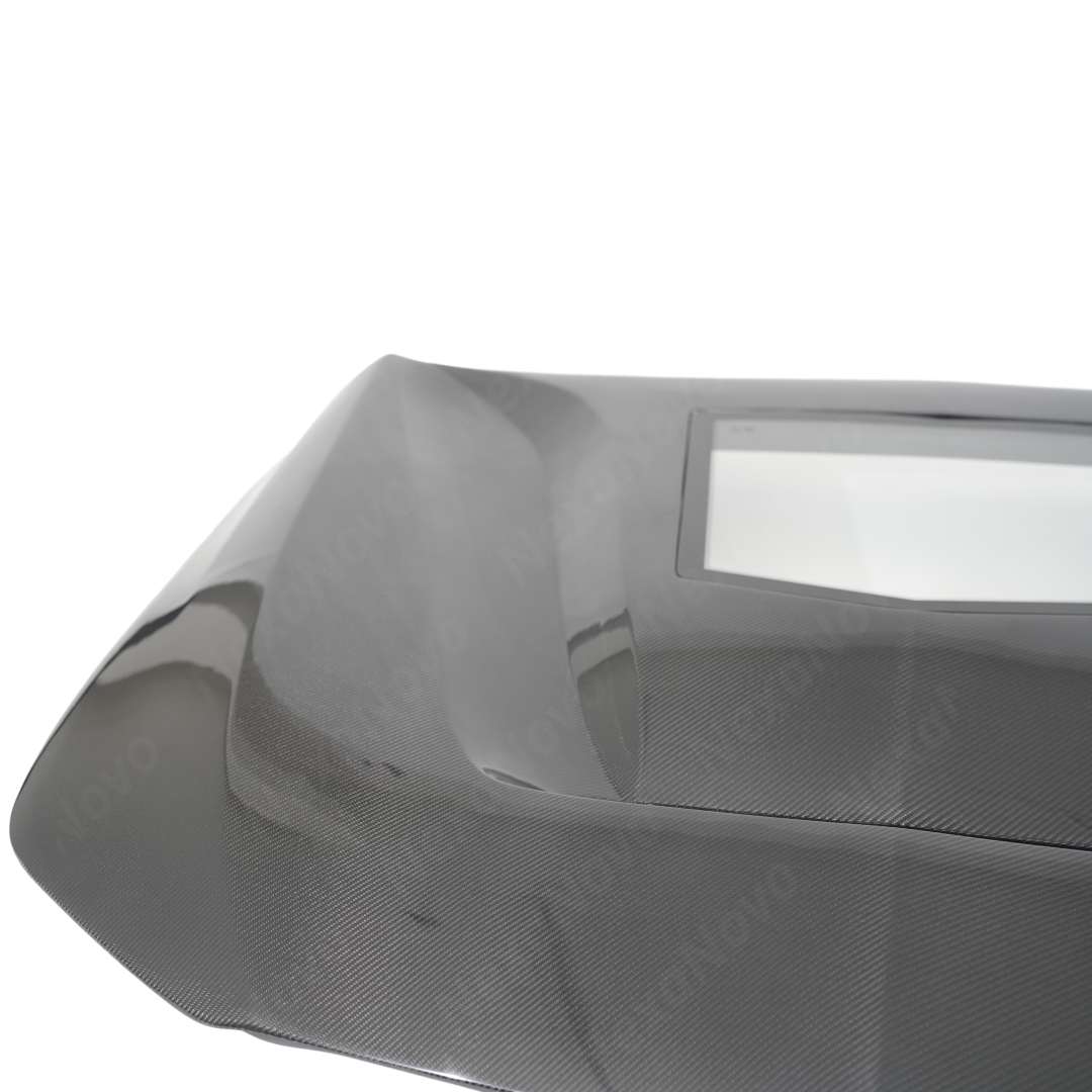 Close-up highlighting the ripple-free, mirror-like surface of premium NexaNovo carbon