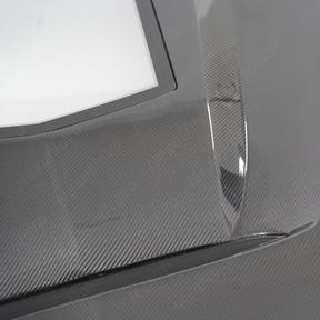 Low angle shot showing the aggressive CT style lines and aerodynamic profile of the NexaNovo hood