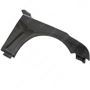 Close-up of the high-end 3K twill real carbon fiber weave on the Blackwing vented fenders