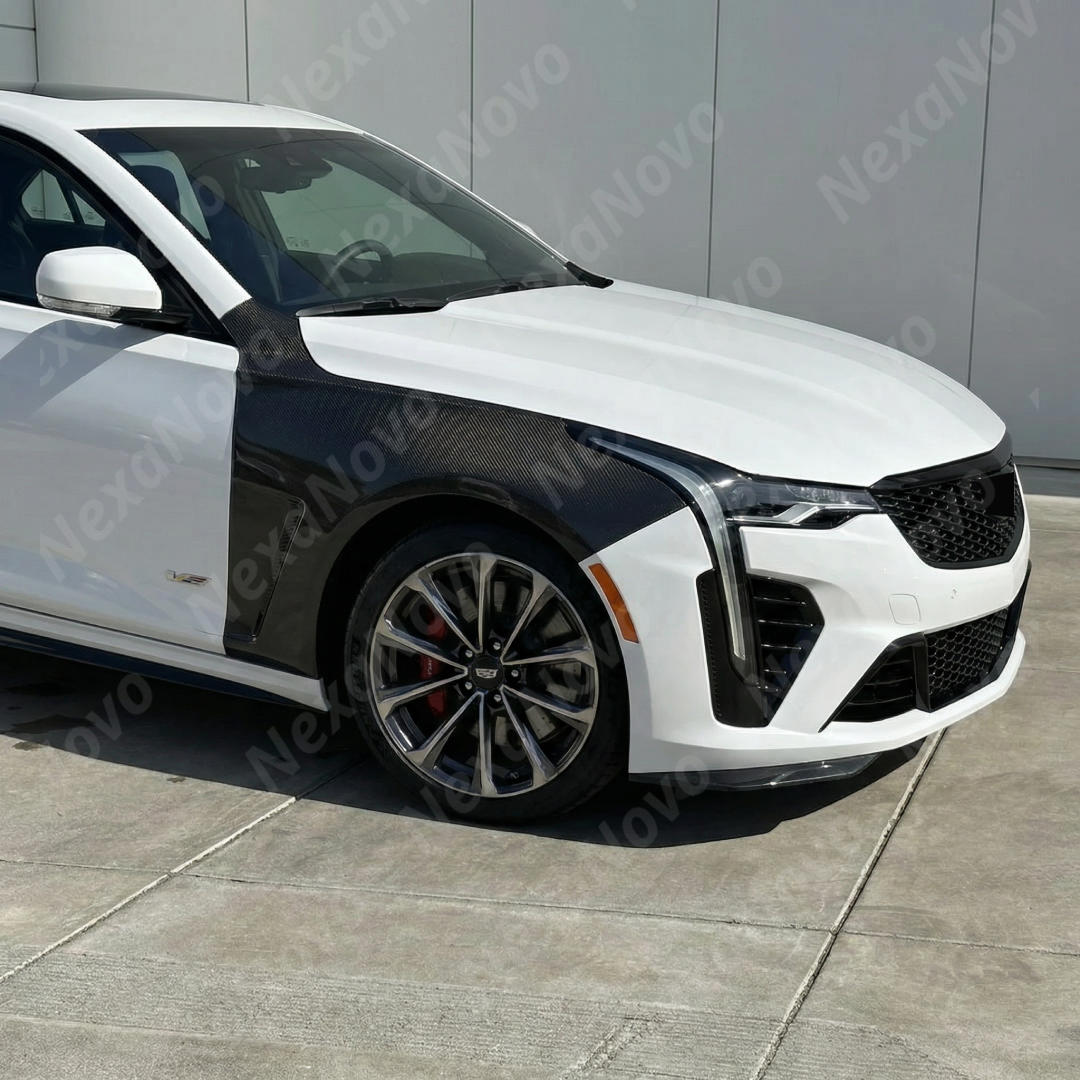 Genuine vacuum-infused real carbon fiber construction for maximum weight reduction on CT4-V