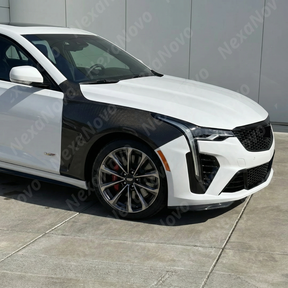 Genuine vacuum-infused real carbon fiber construction for maximum weight reduction on CT4-V