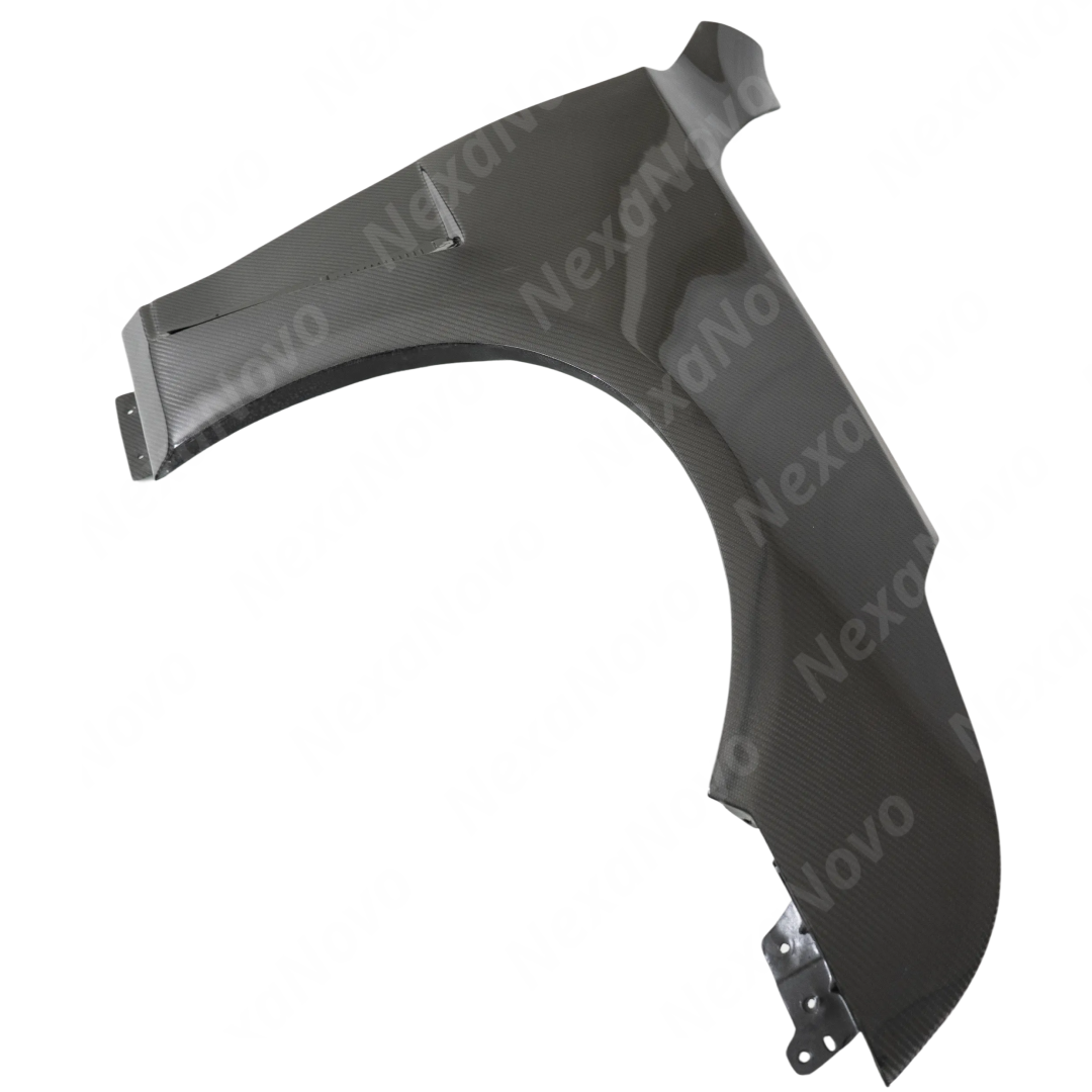 Uninstalled pair of premium real carbon fiber side body vented fenders for Cadillac CT4-V