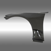 NexaNovo real carbon fiber front body fender vents installed on a 2022 Cadillac CT5 Blackwing