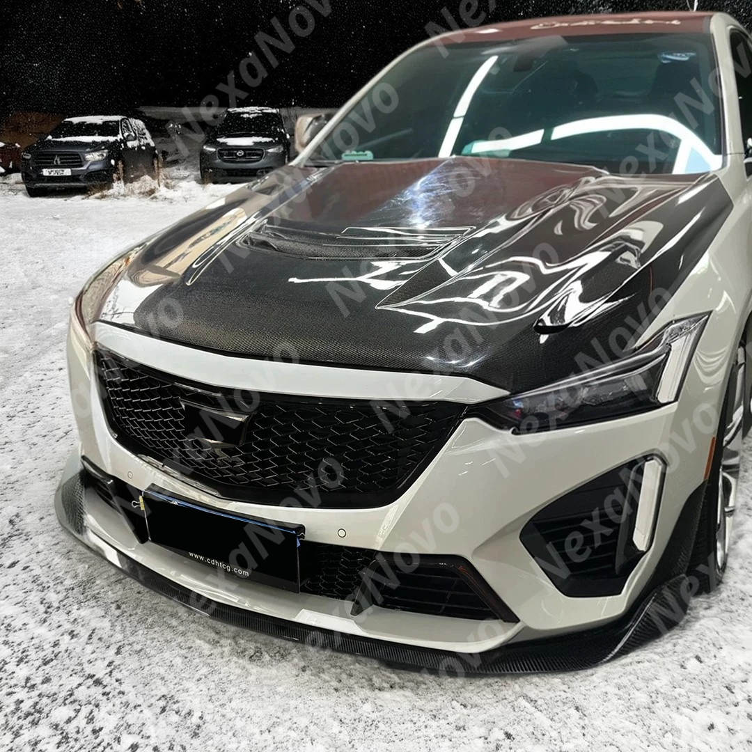 Detailed view of the functional vent on the NexaNovo carbon fiber hood cover
