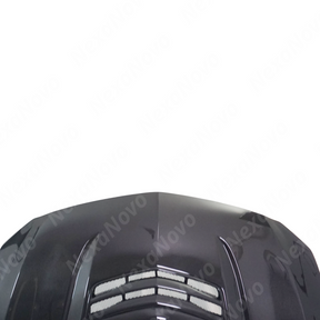 Precision fitment of NexaNovo carbon fiber hood cover on a 2022 Cadillac CT5