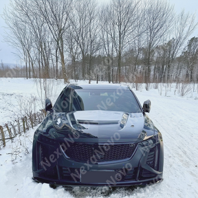Full front view of a 2021 Cadillac CT5 with new NexaNovo hood cover