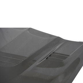 Close-up of the premium NexaNovo 3K twill real carbon fiber weave on the Cadillac CT5 hood