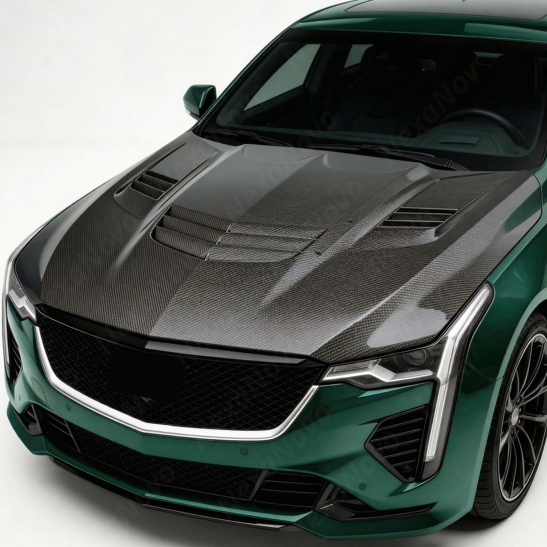 Close-up highlighting the ripple-free, mirror-like surface of premium NexaNovo carbon