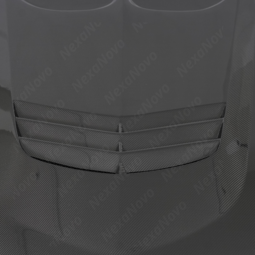 Seamless integration of the carbon hood with the Cadillac CT5's modern exterior design