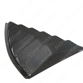 Underside of NexaNovo side louvers showing pre-applied 3M automotive adhesive tape for easy installation